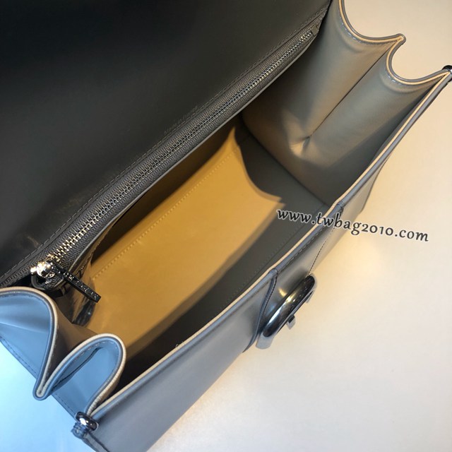 Delvaux頂級原單Brillant box皮雙環象牙白手提女包 德爾沃專櫃經典款Brillant PM包袋 bxs1122